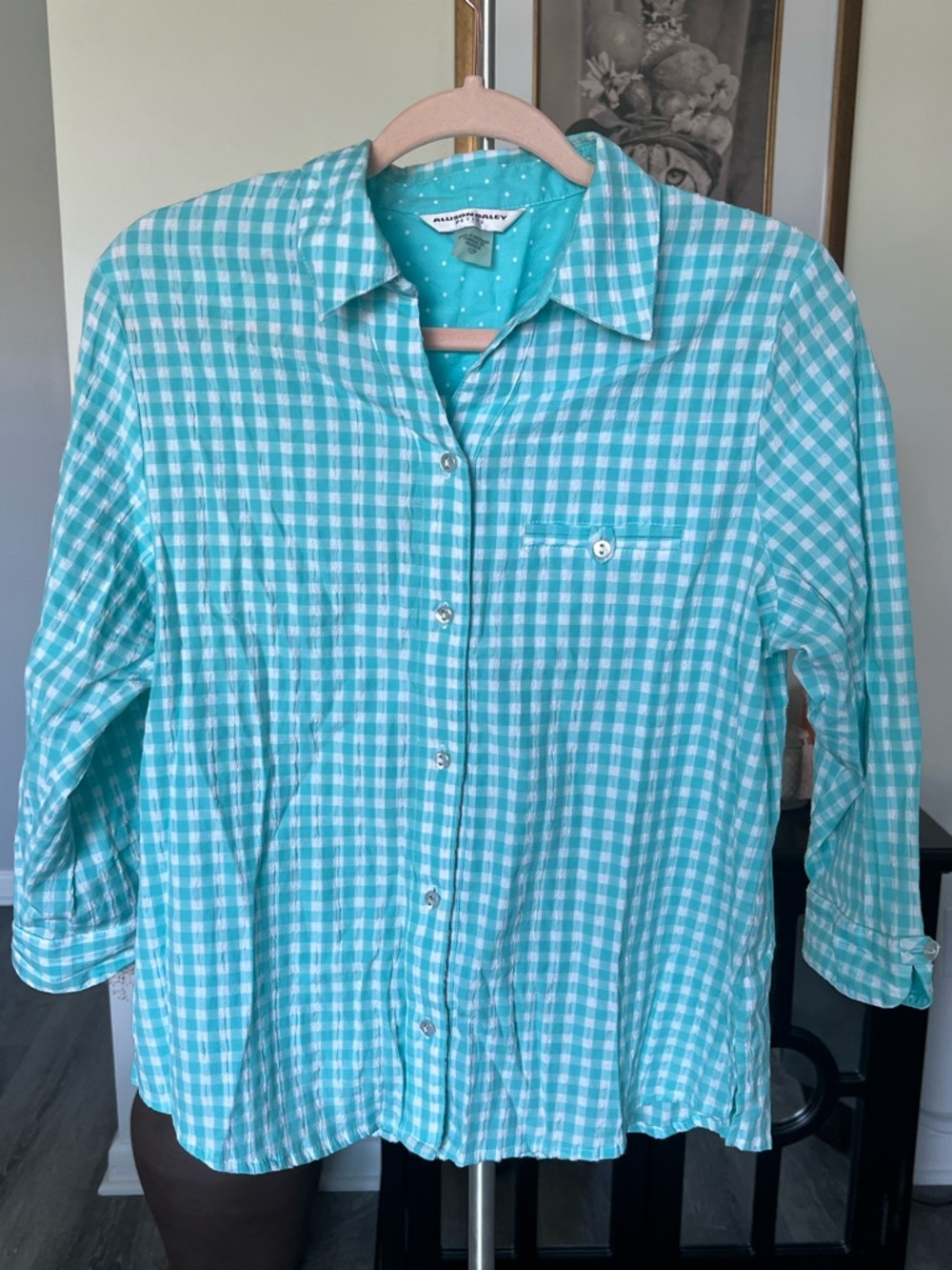 Allison Daley Gingham Button-Down Shirt